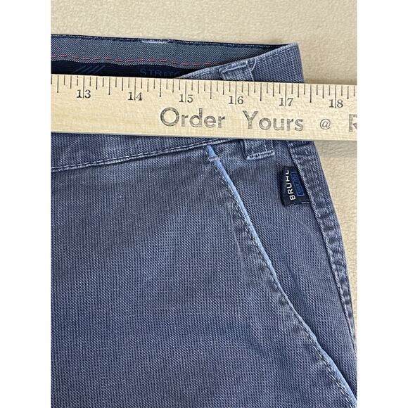 Bruhl Pants Mens 36R Blue Straight Leg Mid Rise Regular Fit Stretch Chino - Picture 5 of 15